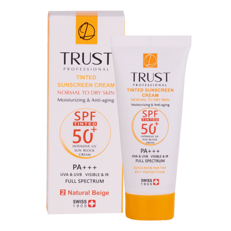 کرم ضد آفتاب رنگی و ضد پیری تراست بژ طبیعی (پوست خشک تا نرمال) (۴۰ میل)