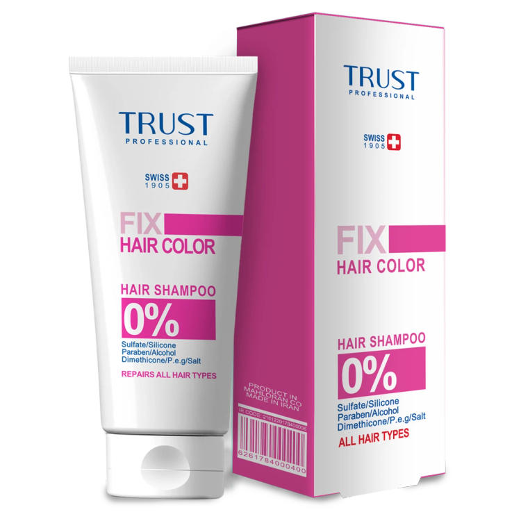 شامپو تخصصی تثبیت رنگ و ترمیم مو تراست (۲۰۰ میل)