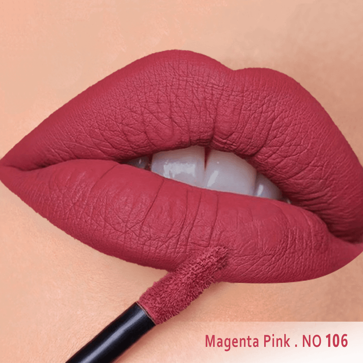 رژ لب مایع مخملی مات سرژه کد 106 (Magenta Pink)
